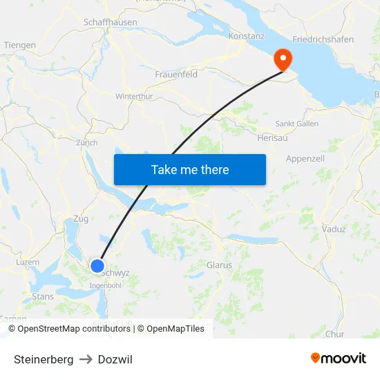 Steinerberg to Dozwil map