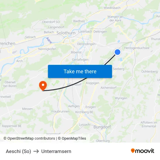 Aeschi (So) to Unterramsern map