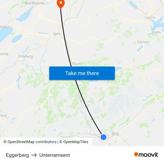 Eggerberg to Unterramsern map