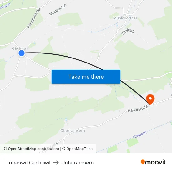 Lüterswil-Gächliwil to Unterramsern map