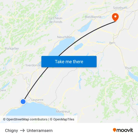 Chigny to Unterramsern map