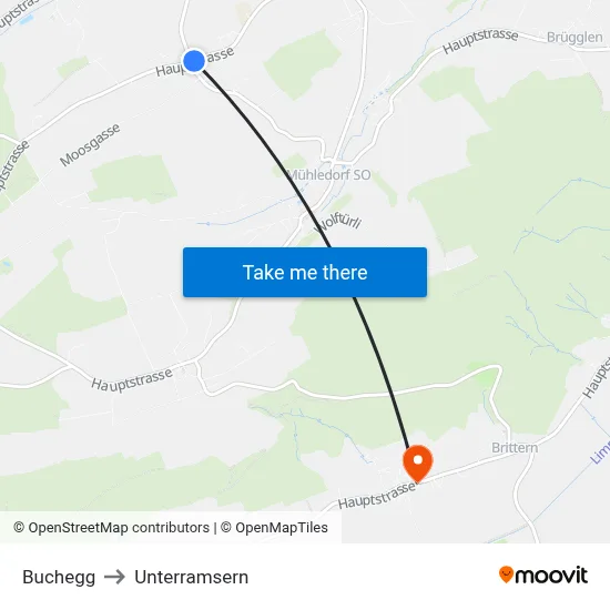 Buchegg to Unterramsern map