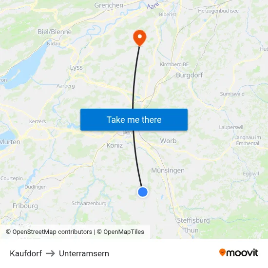 Kaufdorf to Unterramsern map