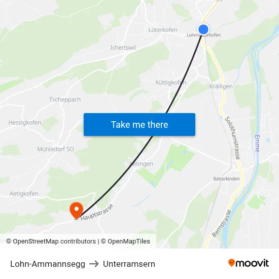 Lohn-Ammannsegg to Unterramsern map