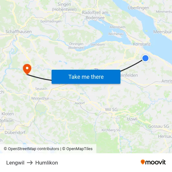 Lengwil to Humlikon map