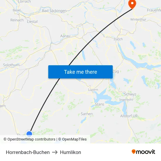 Horrenbach-Buchen to Humlikon map