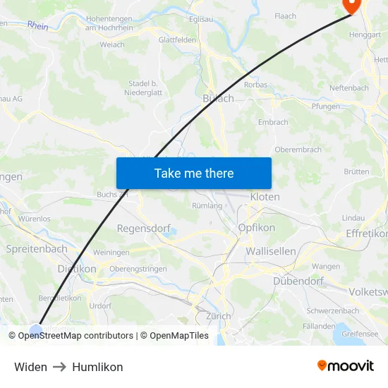 Widen to Humlikon map
