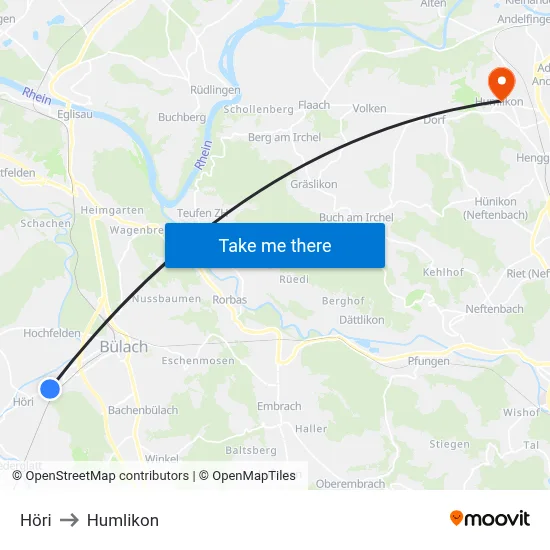 Höri to Humlikon map
