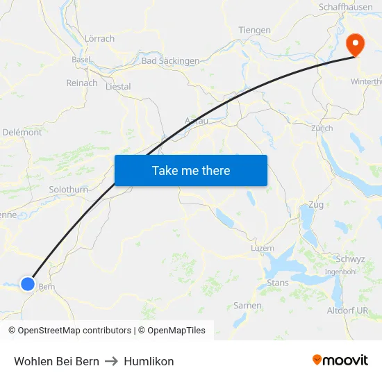 Wohlen Bei Bern to Humlikon map