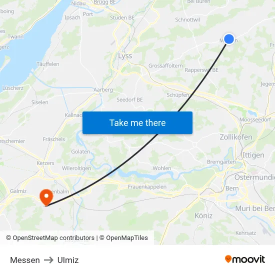 Messen to Ulmiz map