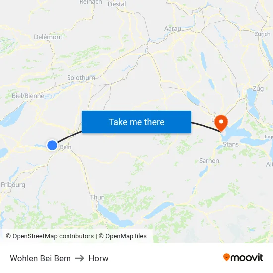 Wohlen Bei Bern to Horw map