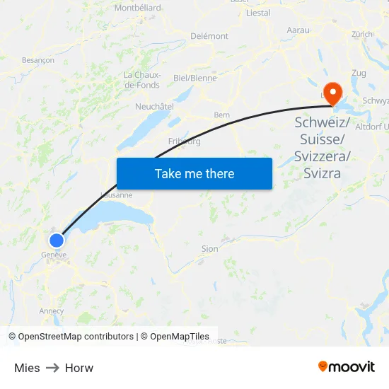 Mies to Horw map
