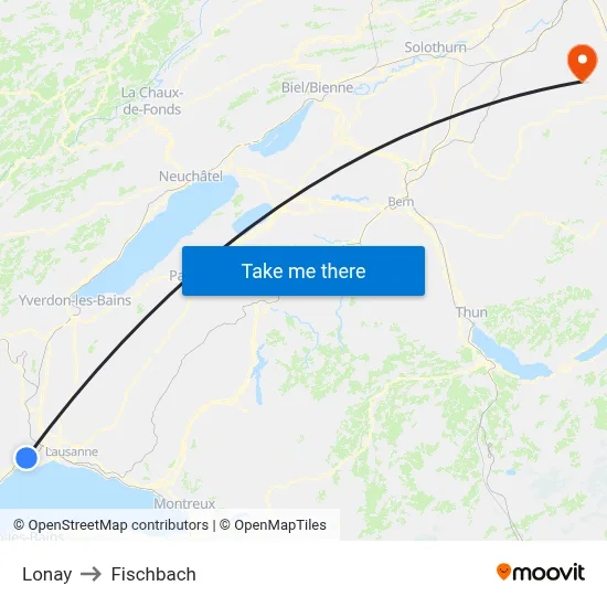 Lonay to Fischbach map
