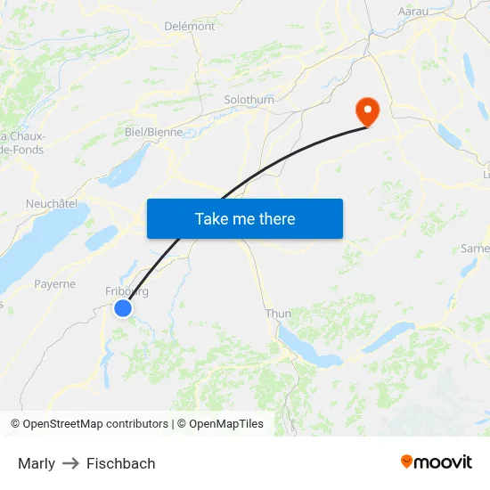 Marly to Fischbach map