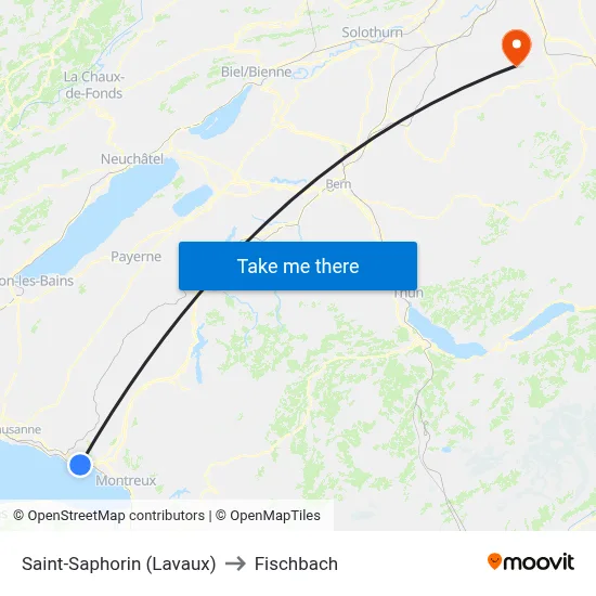 Saint-Saphorin (Lavaux) to Fischbach map