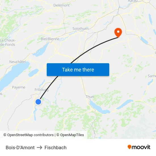 Bois-D’Amont to Fischbach map