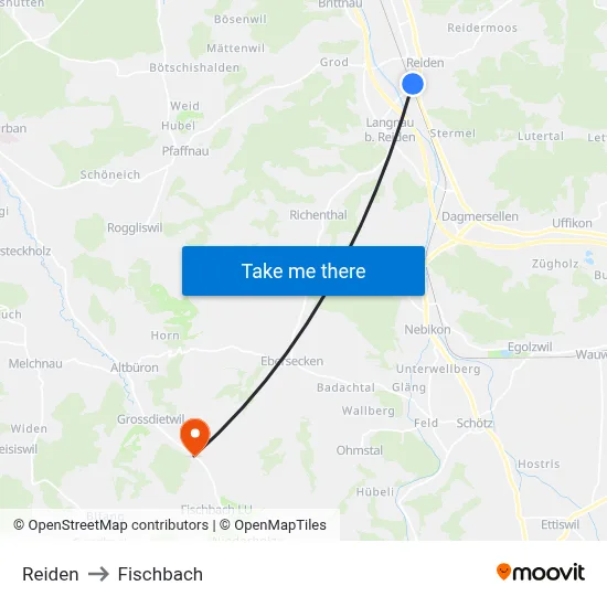 Reiden to Fischbach map