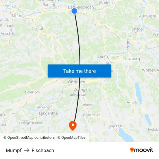 Mumpf to Fischbach map