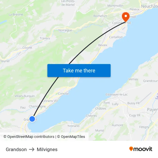 Grandson to Milvignes map