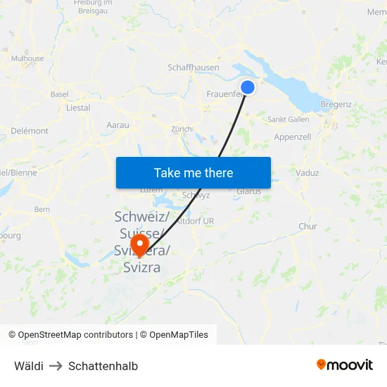 Wäldi to Schattenhalb map