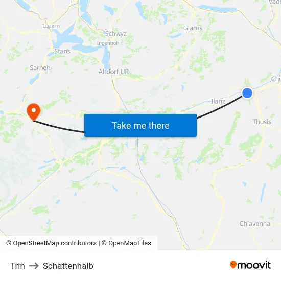 Trin to Schattenhalb map