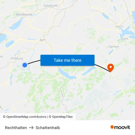 Rechthalten to Schattenhalb map