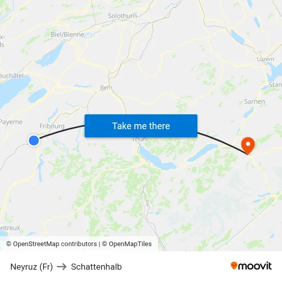 Neyruz (Fr) to Schattenhalb map