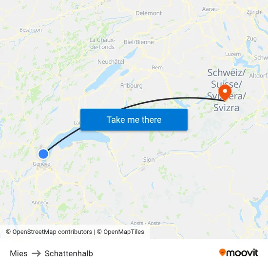 Mies to Schattenhalb map