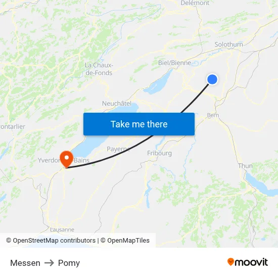 Messen to Pomy map