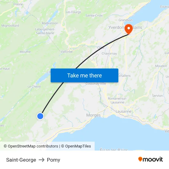 Saint-George to Pomy map