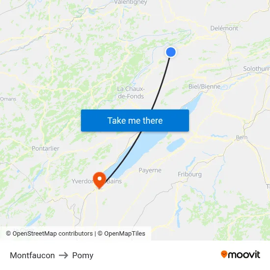 Montfaucon to Pomy map