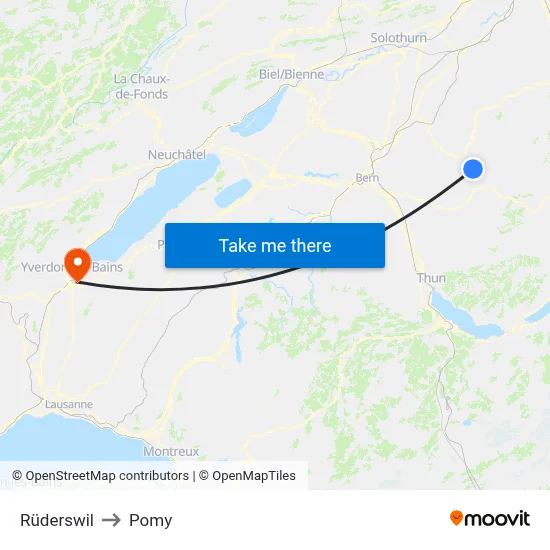 Rüderswil to Pomy map