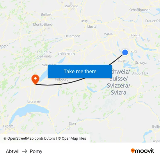 Abtwil to Pomy map