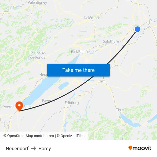 Neuendorf to Pomy map
