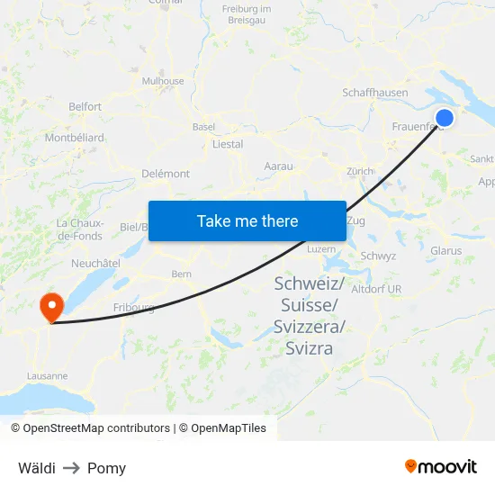 Wäldi to Pomy map