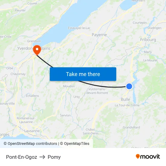 Pont-En-Ogoz to Pomy map