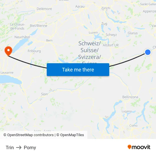 Trin to Pomy map