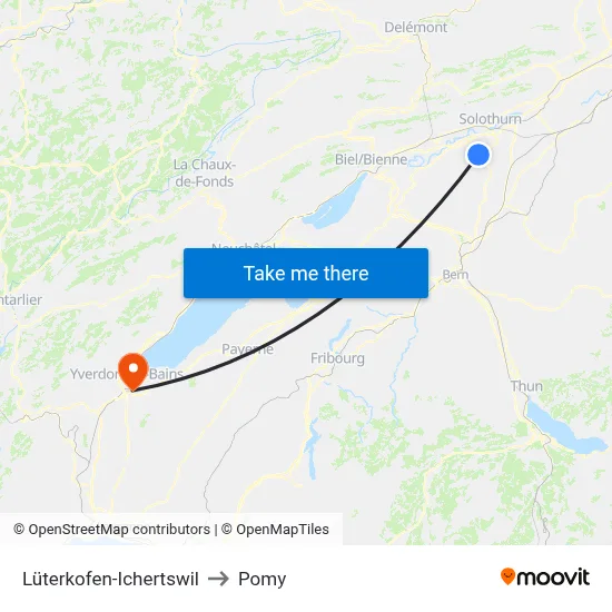 Lüterkofen-Ichertswil to Pomy map