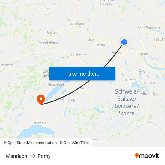 Mandach to Pomy map