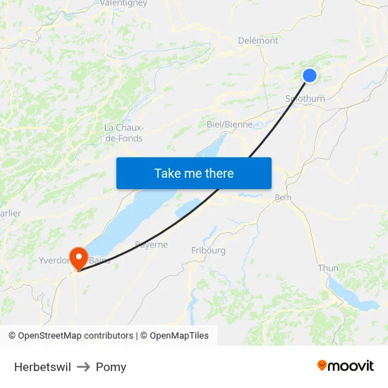 Herbetswil to Pomy map