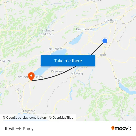 Iffwil to Pomy map