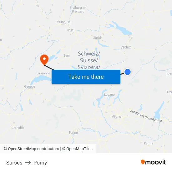 Surses to Pomy map