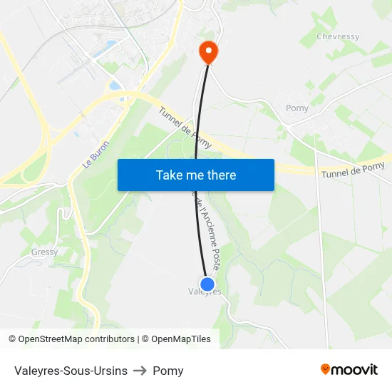 Valeyres-Sous-Ursins to Pomy map