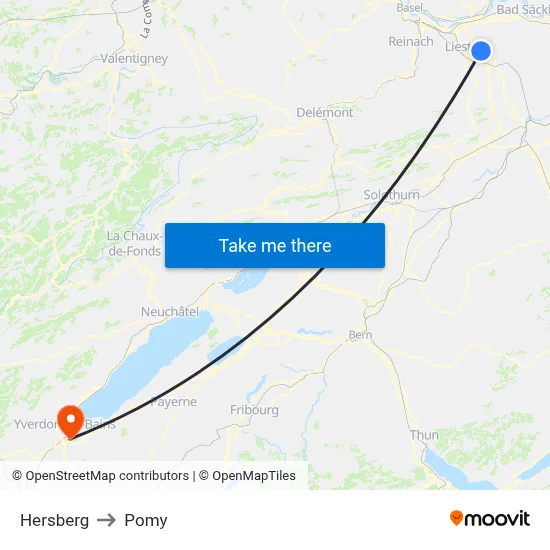 Hersberg to Pomy map