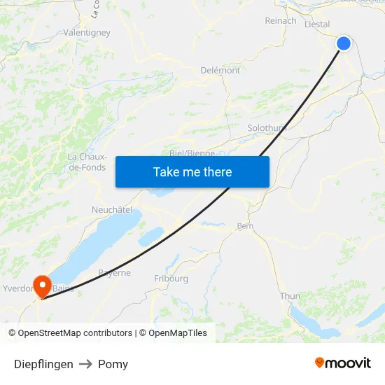 Diepflingen to Pomy map