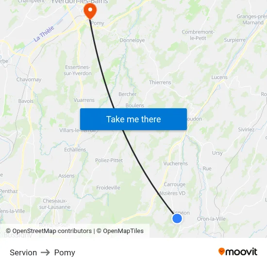 Servion to Pomy map