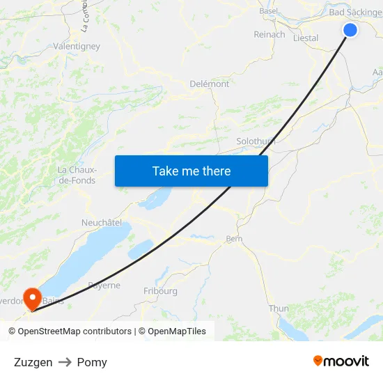 Zuzgen to Pomy map