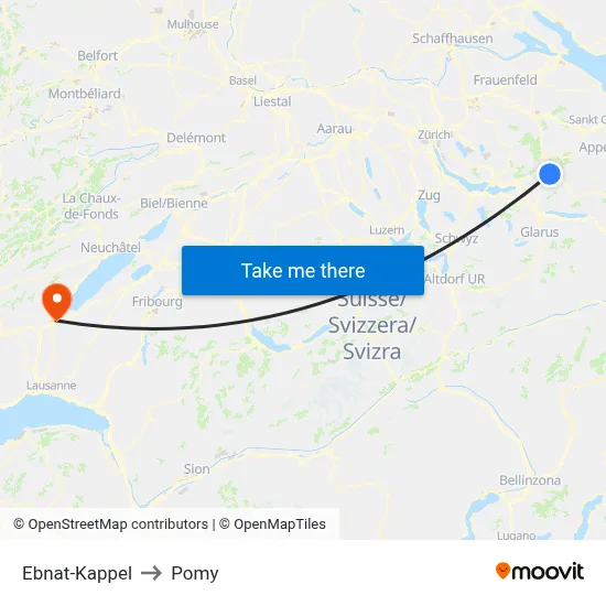 Ebnat-Kappel to Pomy map