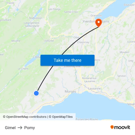 Gimel to Pomy map