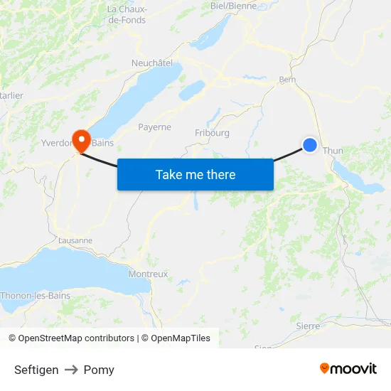 Seftigen to Pomy map